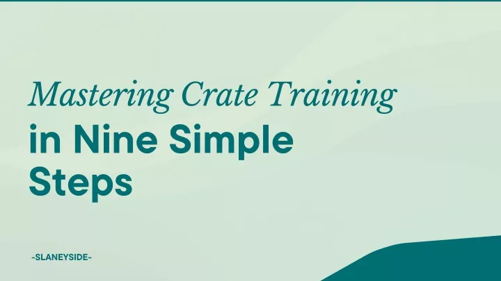 mastering crate training in nine simple steps