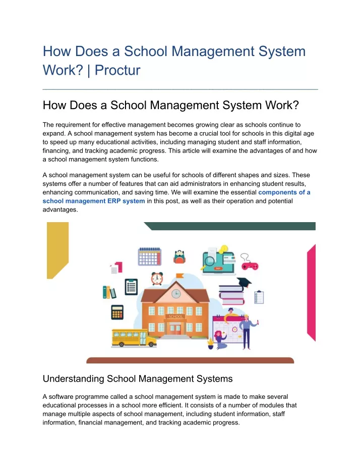 how does a school management system work proctur