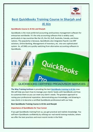 best quickbooks training course in sharjah