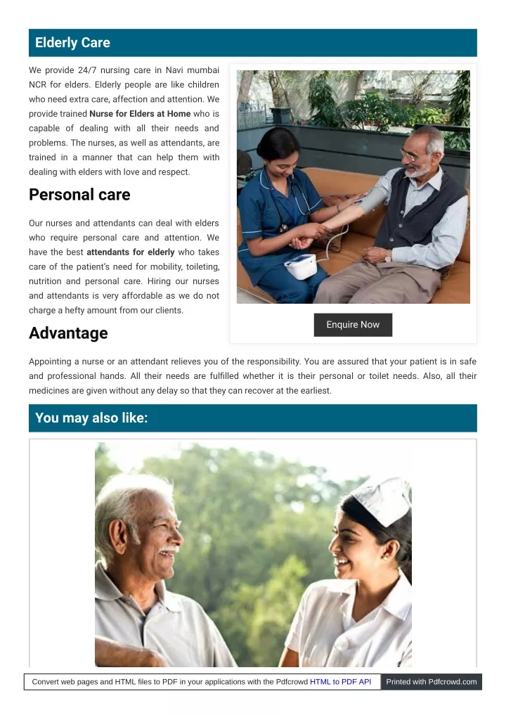 elderly care