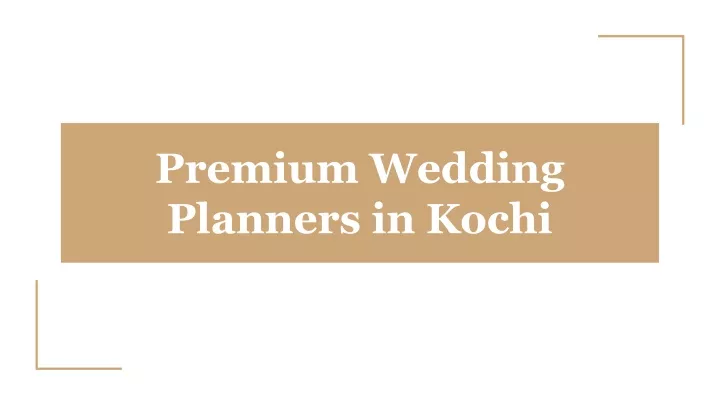 premium wedding planners in kochi