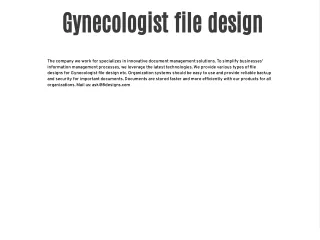 Gynecologist file design Online Presentations Channel