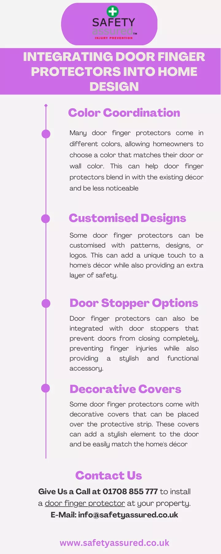 integrating door finger protectors into home