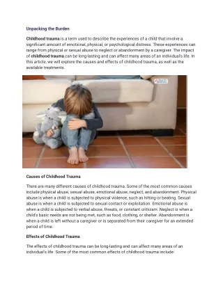 unpacking the burden