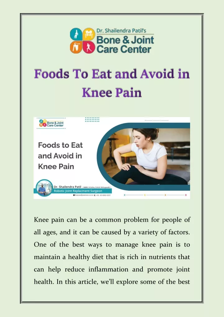 knee pain can be a common problem for people of