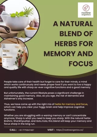 A Natural Blend of Herbs for Memory and Focus