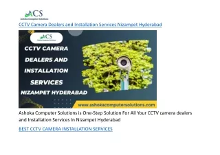CCTV Camera Dealers and Installation Services Nizampet Hyderabad