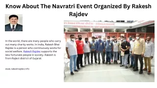 know about the navratri event organized by rakesh