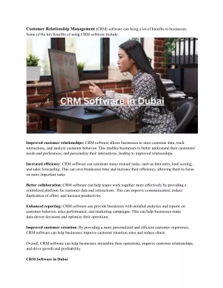 customer relationship management crm software