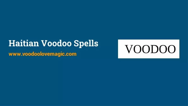 haitian voodoo spells