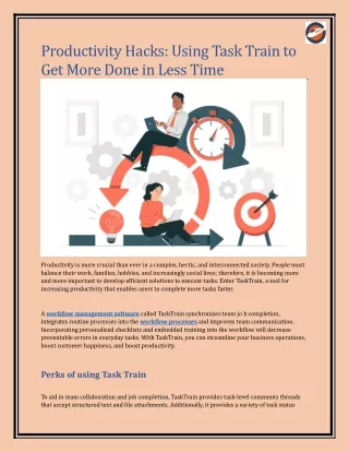 productivity hacks using task train to get more