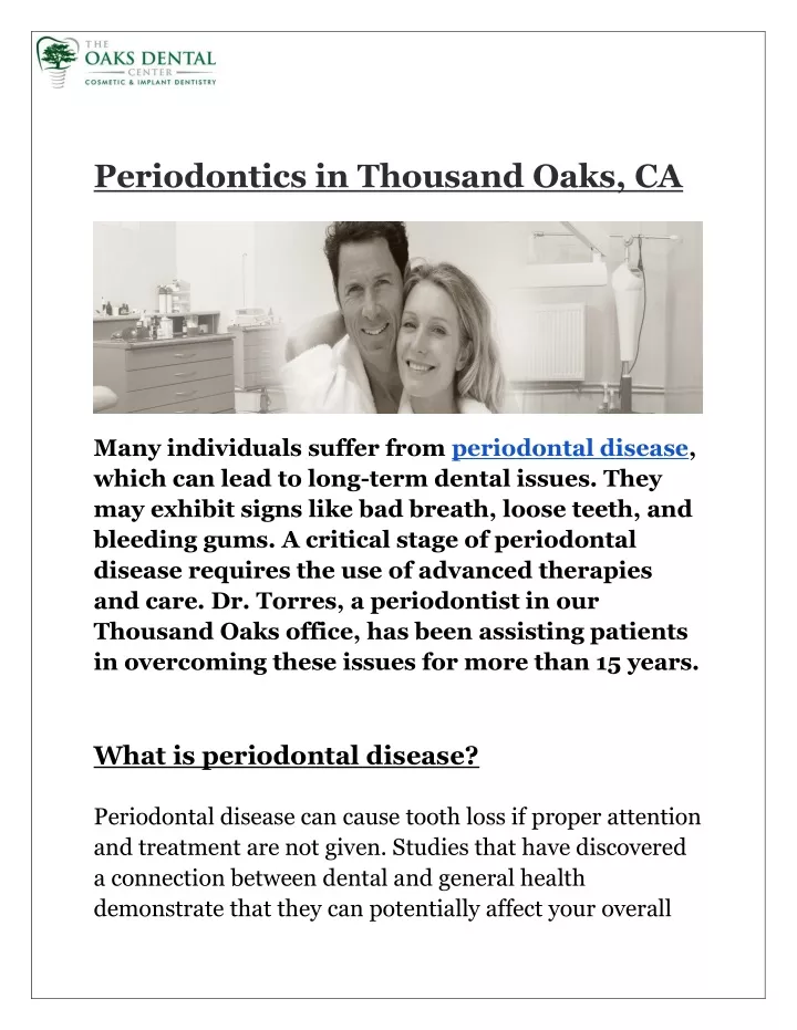 periodontics in thousand oaks ca
