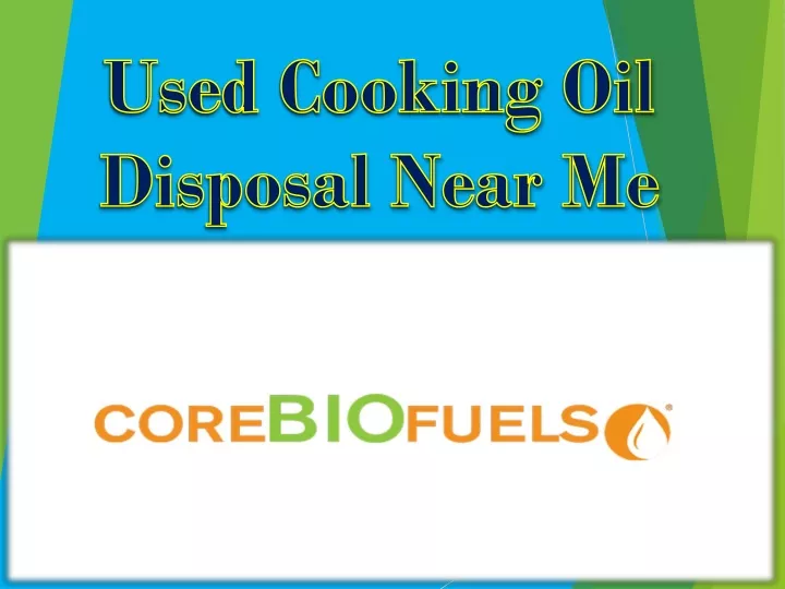 used cooking oil disposal near me