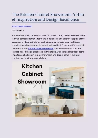 The Kitchen Cabinet Showroom