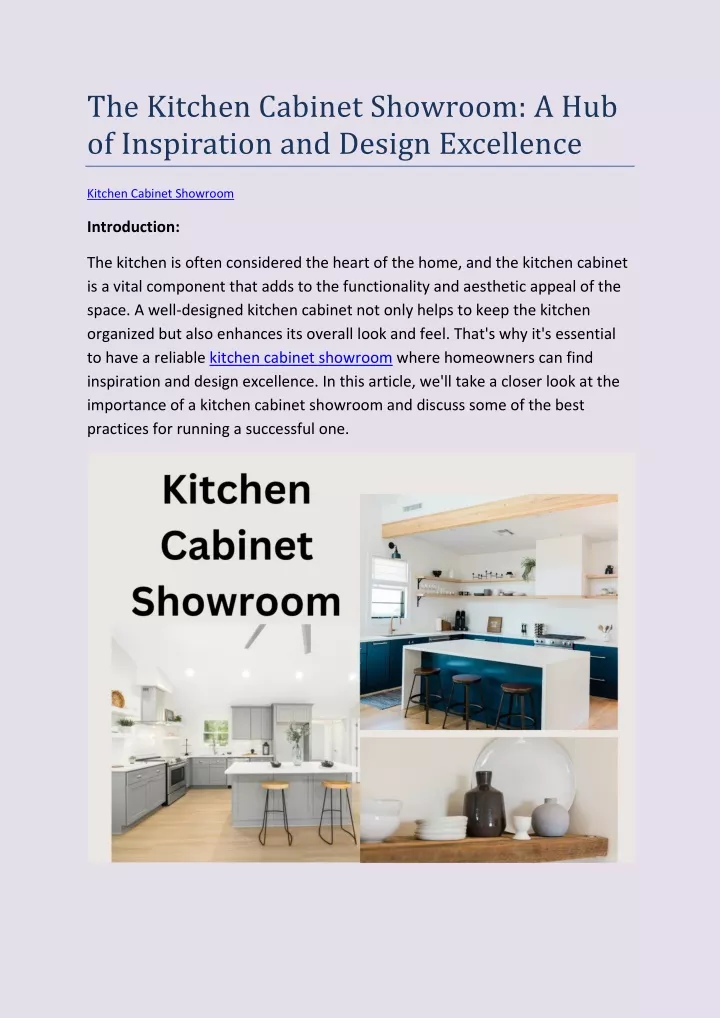 the kitchen cabinet showroom a hub of inspiration