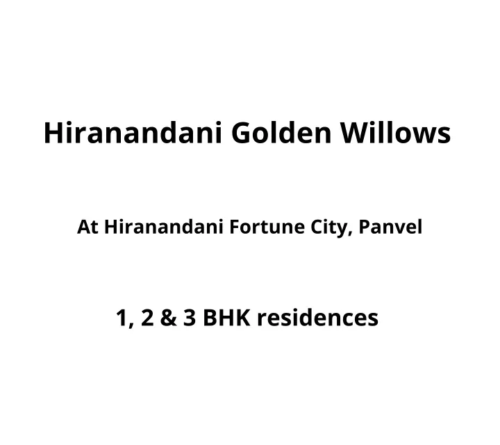 hiranandani golden willows