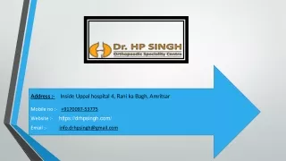 Joint Replacement in Amritsar