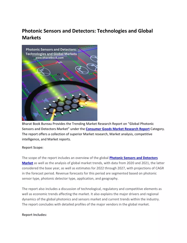 photonic sensors and detectors technologies