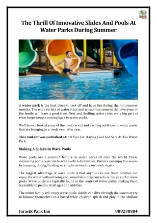 the thrill of innovative slides and pools