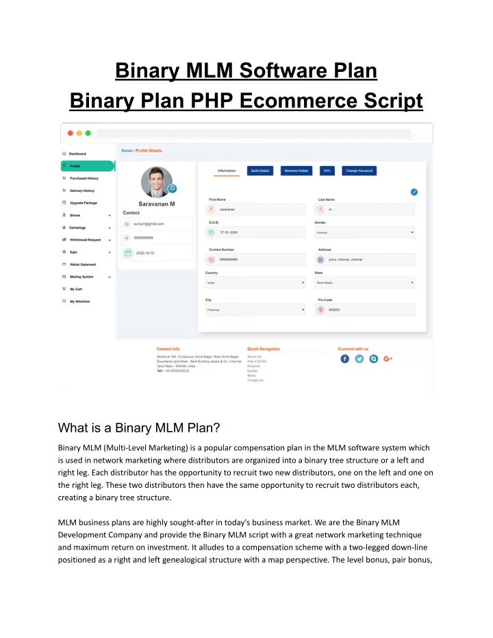 binary mlm software plan binary plan