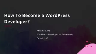 How To Become a WordPress Developer?
