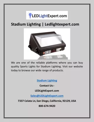 stadium lighting ledlightexpert com