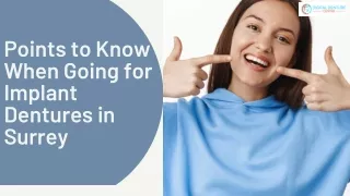 points to know when going for implant dentures