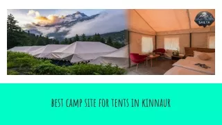Best Camp Site for Tents in Kinnaur - Sailya Camps