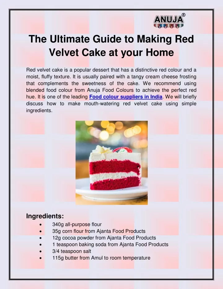the ultimate guide to making red velvet cake