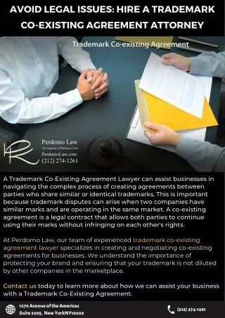 Avoid Legal Issues: Hire a Trademark Co-Existing Agreement Attorney