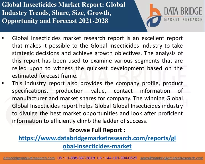 global insecticides market report global industry