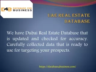 UAE Real Estate Database