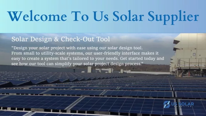 welcome to us solar supplier