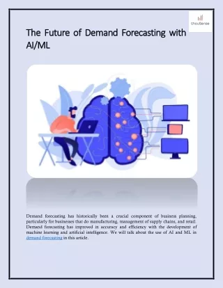 the future of demand forecasting with the future