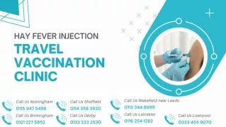 Hay Fever Injection - Travel Vaccination Clinic
