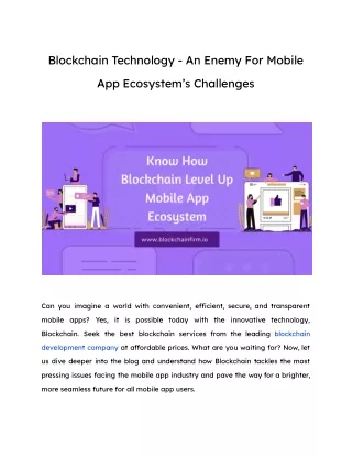 Blockchain Integration for Mobile Apps - Blockchain Firm