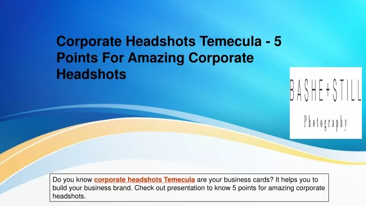 corporate headshots temecula 5 points for amazing