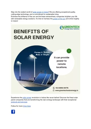 step into the radiant world of solar power