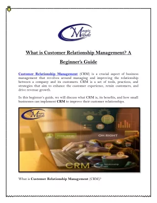 what is customer relationship management a