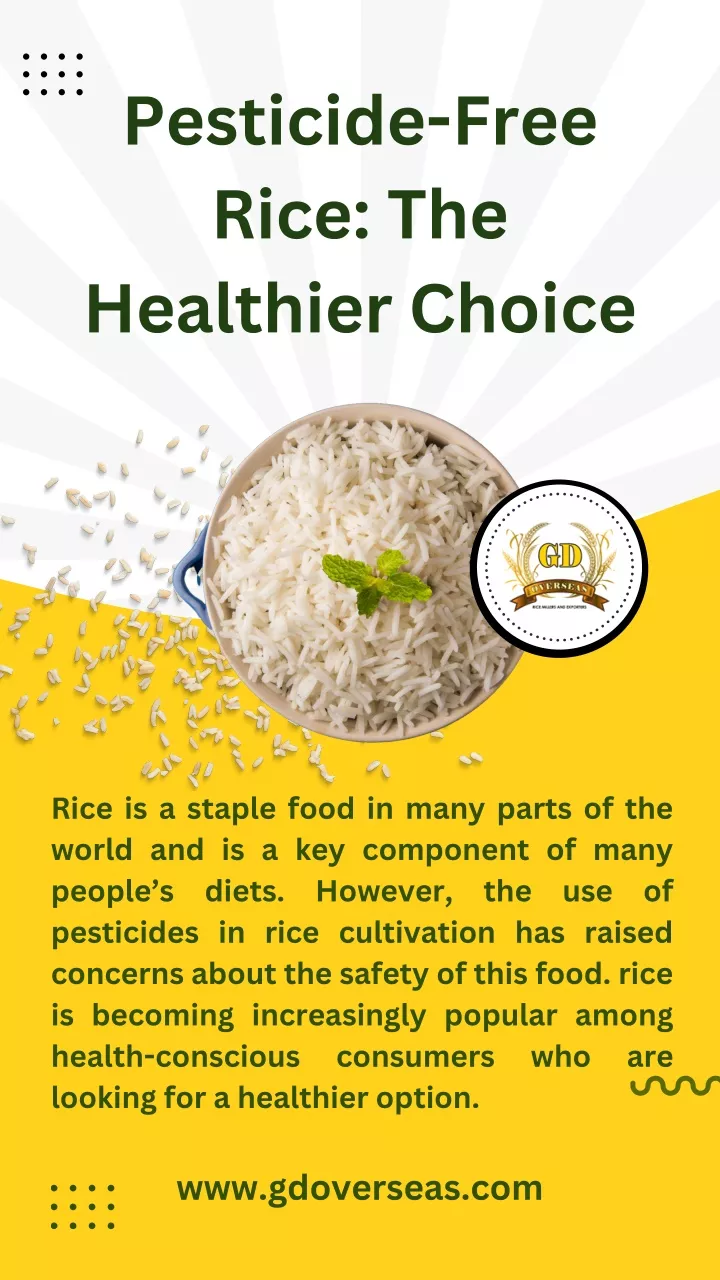 pesticide free rice the healthier choice