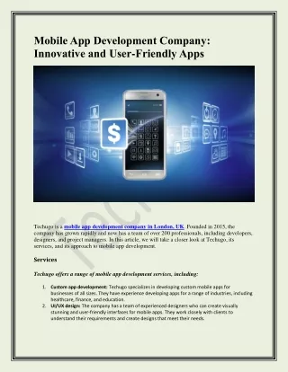 mobile app development company innovative