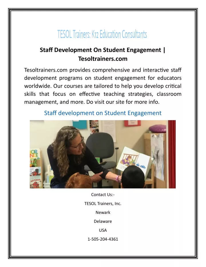 staff development on student engagement