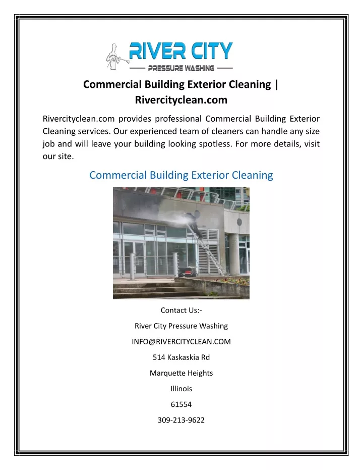 commercial building exterior cleaning