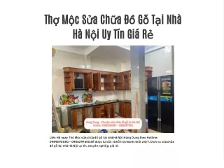 Thợ Mộc Sửa Chữa Đồ Gỗ Tại Nhà Hà Nội Uy Tín Giá Rẻ
