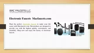 electronic faucets macfaucets com