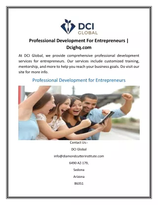 professional development for entrepreneurs dcighq