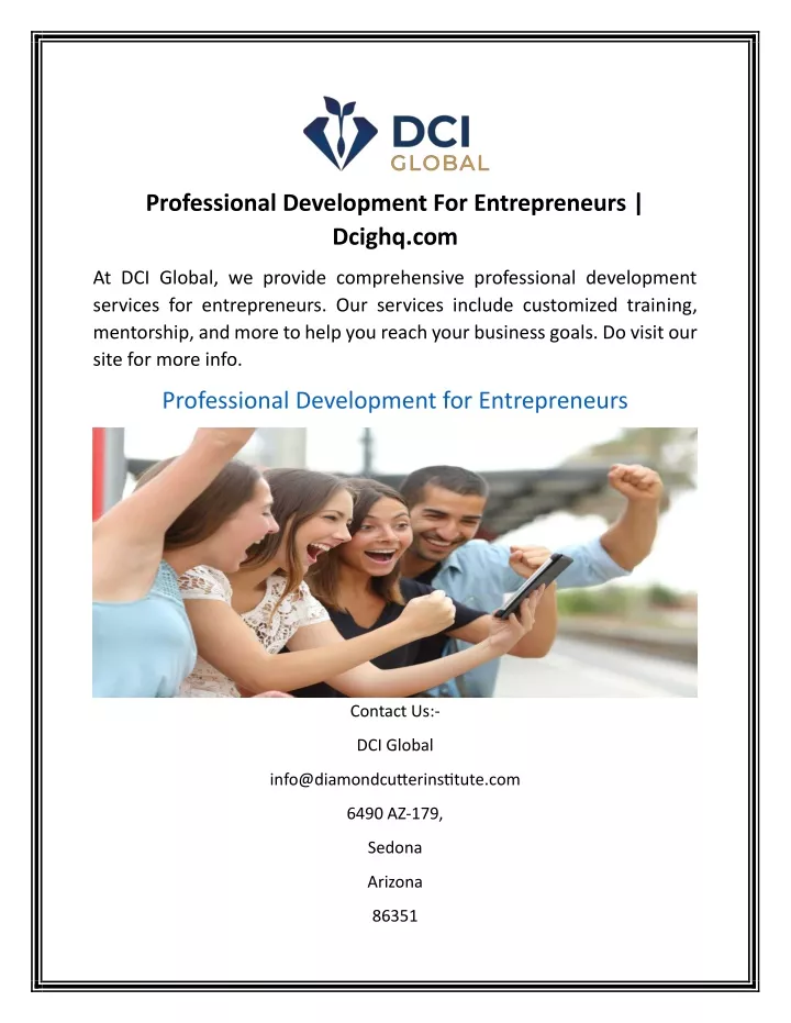 professional development for entrepreneurs dcighq