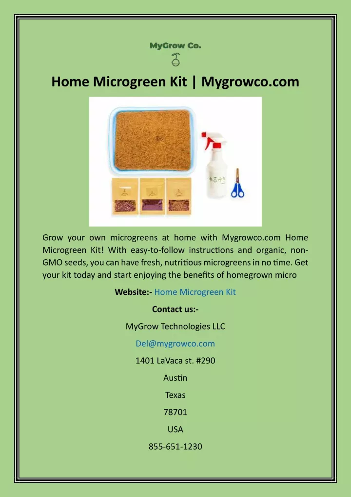 home microgreen kit mygrowco com