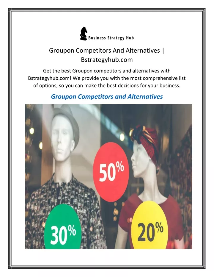 groupon competitors and alternatives bstrategyhub