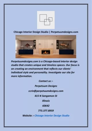 Chicago Interior Design Studio  Perpetuumdesigns com